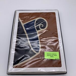 Edozome Japanese Art Textile Collection (NEW) 36” X 36”Brown/Blue& Black Colors